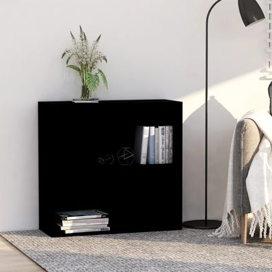 vidaXL Bücherregal Schwarz 80x30x76,5 cm Holzwerkstoff