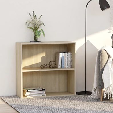 vidaXL Bücherregal Sonoma-Eiche 80x30x76,5 cm Holzwerkstoff