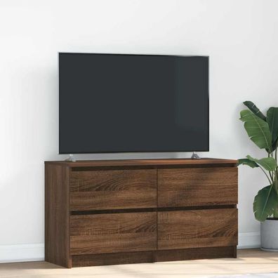 vidaXL TV-Schrank Braun Eichen-Optik 100x35x54 cm Holzwerkstoff