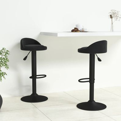 vidaXL Barhocker 2 Stk. Schwarz Samt