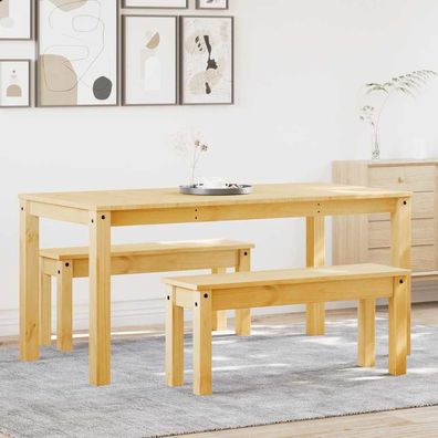 vidaXL 3-tlg. Essgruppe Panama Massivholz Kiefer