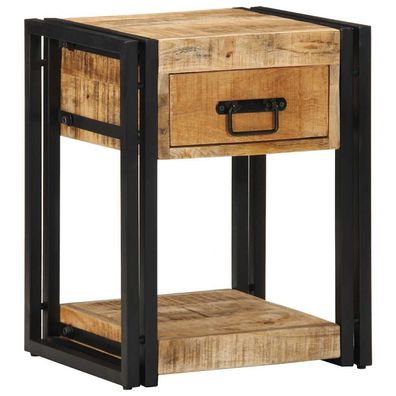 vidaXL Nachttisch 40x35x50 cm Raues Massivholz Mango