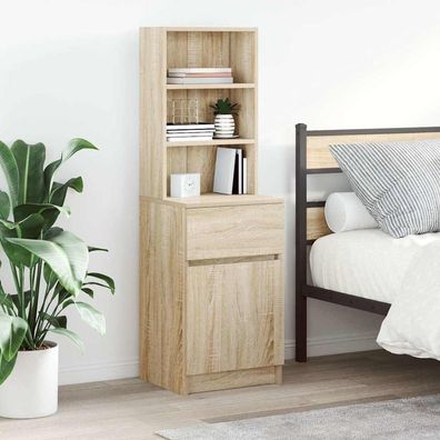 vidaXL Nachttisch Sonoma-Eiche 39x35x125 cm Holzwerkstoff