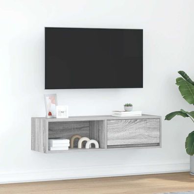 vidaXL TV-Schrank Grau Sonoma 100x31x25,5 cm Holzwerkstoff