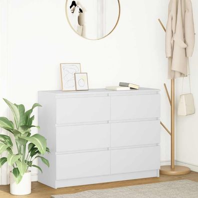 vidaXL Sideboard Weiß 100x35x76 cm Holzwerkstoff