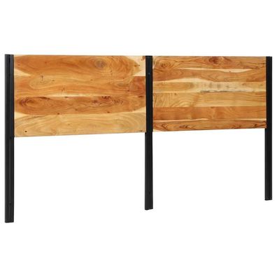 vidaXL Kopfteil 200 cm Massivholz Akazie und Eisen