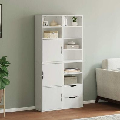 vidaXL Beistellschränke 4 Stk. ODDA Weiß 40x24x79 cm Massivholz Kiefer
