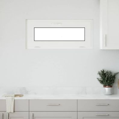vidaXL Kellerfenster RISOR 90x40 cm Kipp 3-fach Verglasung Weiß