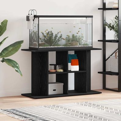 vidaXL Aquariumständer Schwarz Eichen-Optik 100x40x60 cm Holzwerkstoff