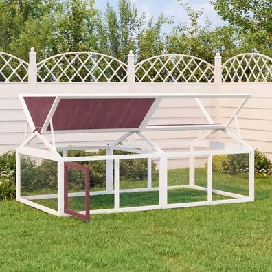 vidaXL Freilaufgehege Mokka 200x112,5x74 cm Massivholz Kiefer