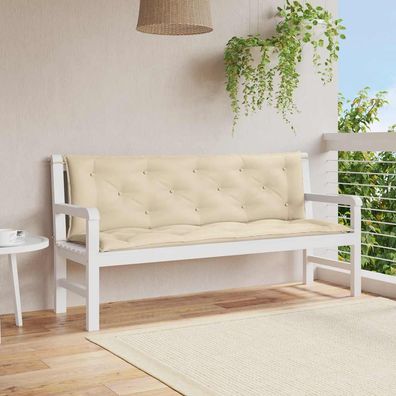vidaXL Gartenbank-Auflage Beige 150x(50 + 50)x7 cm Oxford-Gewebe
