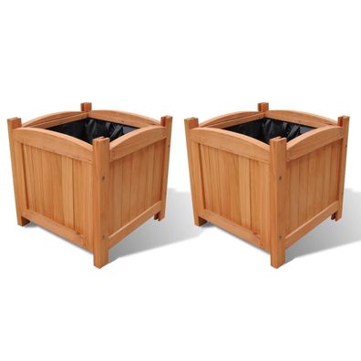 vidaXL Holz-Hochbeet 30x30x30 cm 2 Stk