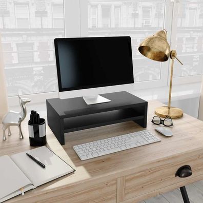 vidaXL Monitorständer Schwarz 42x24x13 cm Holzwerkstoff