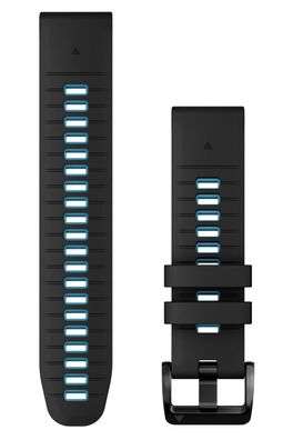 Garmin Quickfit Silikonband 22 mm Schwarz/Zirrusblau 010-13280-05