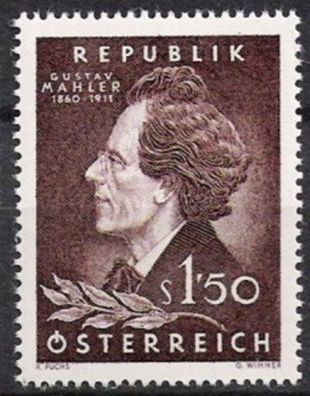 Österreich Nr.1078 * * Gustav Mahler 1960, postfrisch