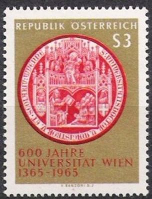 Österreich Nr.1180 * * 600 Jahre UNI Wien 1965, postfrisch