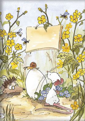 Tilda im Garten" Kladde - Feine Notizhefte DIN A 5 - unliniert