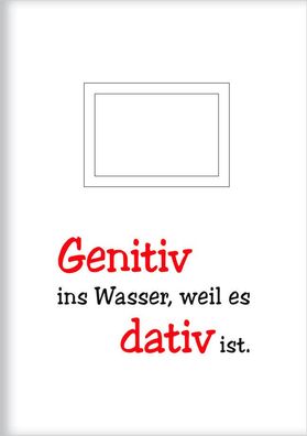 Genitiv ins Wasser" Kladde - Feine Notizhefte DIN A 5 - unliniert