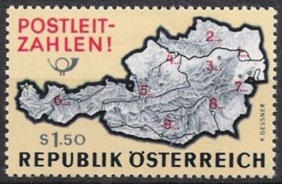 Österreich Nr.1201 * * Postleitzahlen 1966, postfrisch