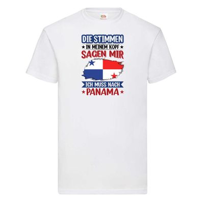 Panama | Urlaub | Stimmen in meinem Kopf | Traumland v2 T-Shirt Weiß