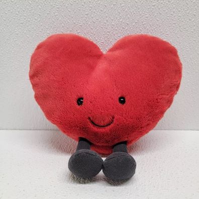 Rare Jellycat Amusable Red Heart Plush Lovey Love Stuffed Toy Neu