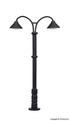 Viessmann Spur N 6409 Bahnsteigleuchte Lampe Baden-Baden doppelt 2 LEDs warmweiß