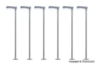 Viessmann Spur N 64976 Straßenleuchte modern LED weiß, 5 + 1 (6 Stück) Standlicht