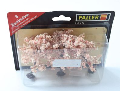 Faller H0 N 1406 Landschaftsbau 3-tlg. Bäume Zierkirschen blühend