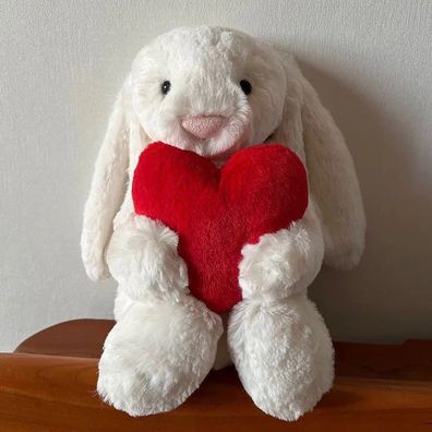 Jellycat Bashful Red Love Heart Bunny Valentine´s medium 31 cm NEU mit Etikett