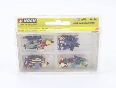 Noch H0 16121 Figuren-Set XL 24-tlg. " Auf dem Bahnhof" 1:87