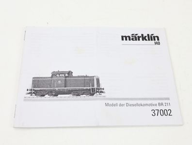 Märklin H0 37002 Anleitung Beschreibung für Diesellok BR 211 293-6 DB