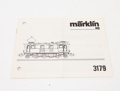 Märklin H0 3179 Beschreibung Anleitung Elektrolok E-Lok BR 132 103-3