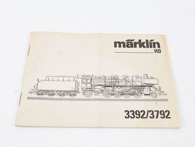 Märklin H0 3392/3792 Beschreibung Anleitung Dampflok BR 041 334-4 DB
