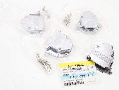 5x Sub D-Haube Buchsenleiste 25-polig / Metall