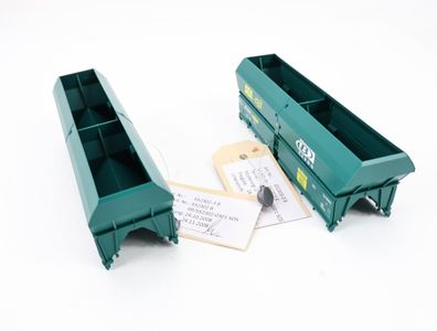 E1641 Fleischmann H0 552302 / 552303 2x Prototyp Handmuster Wagenaufbau / Plombe