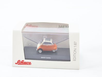 Schuco H0 45 263 2300 Modellauto BMW Isetta orange/weiß 1:87