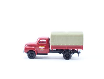 Brekina H0 Modellauto LKW Pritsche mit Plane Opel Blitz "Carl Balke" 1:87