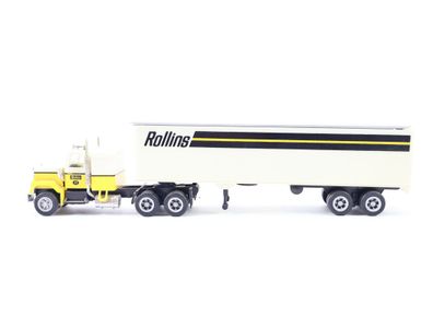 Herpa H0 855002 Modellauto US LKW Koffer-Sattelzug GMC CON "Rollins" 1:87