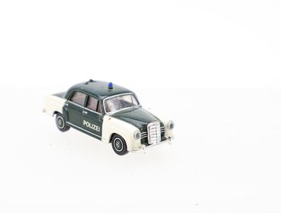 Brekina H0 23056 Modellauto PKW Mercedes-Benz Polizei grün 180 W120 1:87