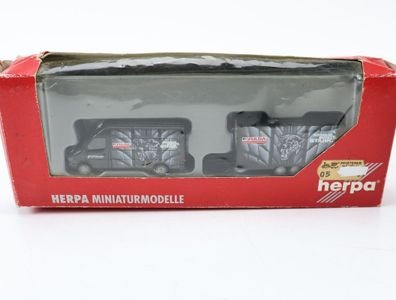 Herpa H0 046862 Modellauto MB Sprinter mit Kofferanhänger Fulda Tiger HZ 1:87