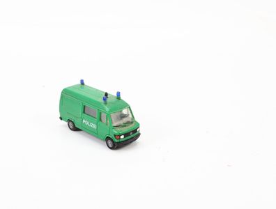 Herpa H0 Modellauto Mercedes-Benz 207 D Bus Polizei grün 1:87