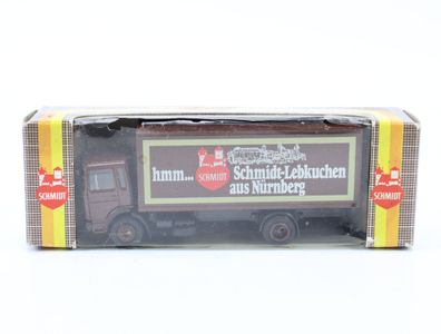 Herpa H0 802414 Modellauto LKW MAN F8 Koffer "Schmidt Lebkuchen" Braun 1:87