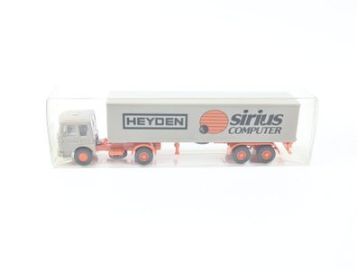 Wiking H0 Modellauto LKW Koffersattelzug MAN Heyden Sirius Computer 1:87