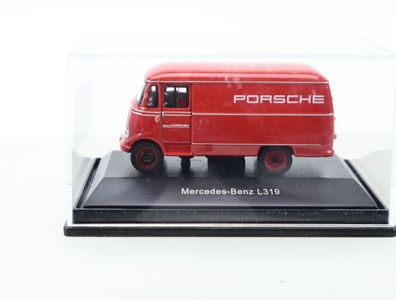 Schuco H0 452563300 Modellauto PKW Mercedes-Benz L319 "Porsche" rot 1:87