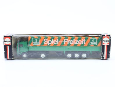 Herpa H0 801 273 Modellauto LKW Volvo F 12 Vedes "Spiel+Freizeit" Grün 1:87