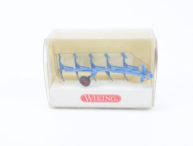 Wiking H0 387 01 20 Modellauto Lemken-Pflug "EurOpal" Blau 1:87