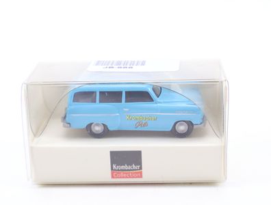 Wiking H0 3362 Modellauto Opel Caravan '56 Werbemodell "Krombacher" blau 1:87