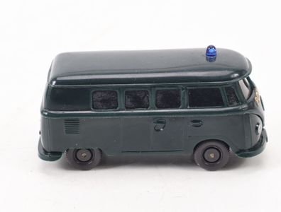 Wiking H0 1084/1 Modellauto Polizeiwagen VW T1 schwarzgrün 1:87
