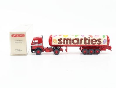 Wiking H0 78631 Modellauto LKW Flüssiggas-Sattelzug "Smarties" Rot 1:87