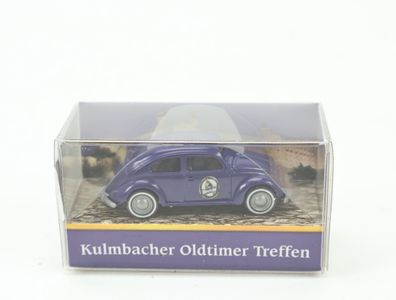 Wiking H0 Modellauto PKW Kulmbacher Oldtimer Treffen VW 1200 Käfer Blau 1:87